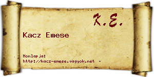 Kacz Emese névjegykártya