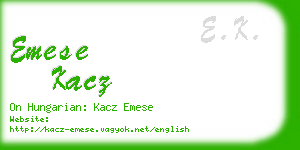 emese kacz business card